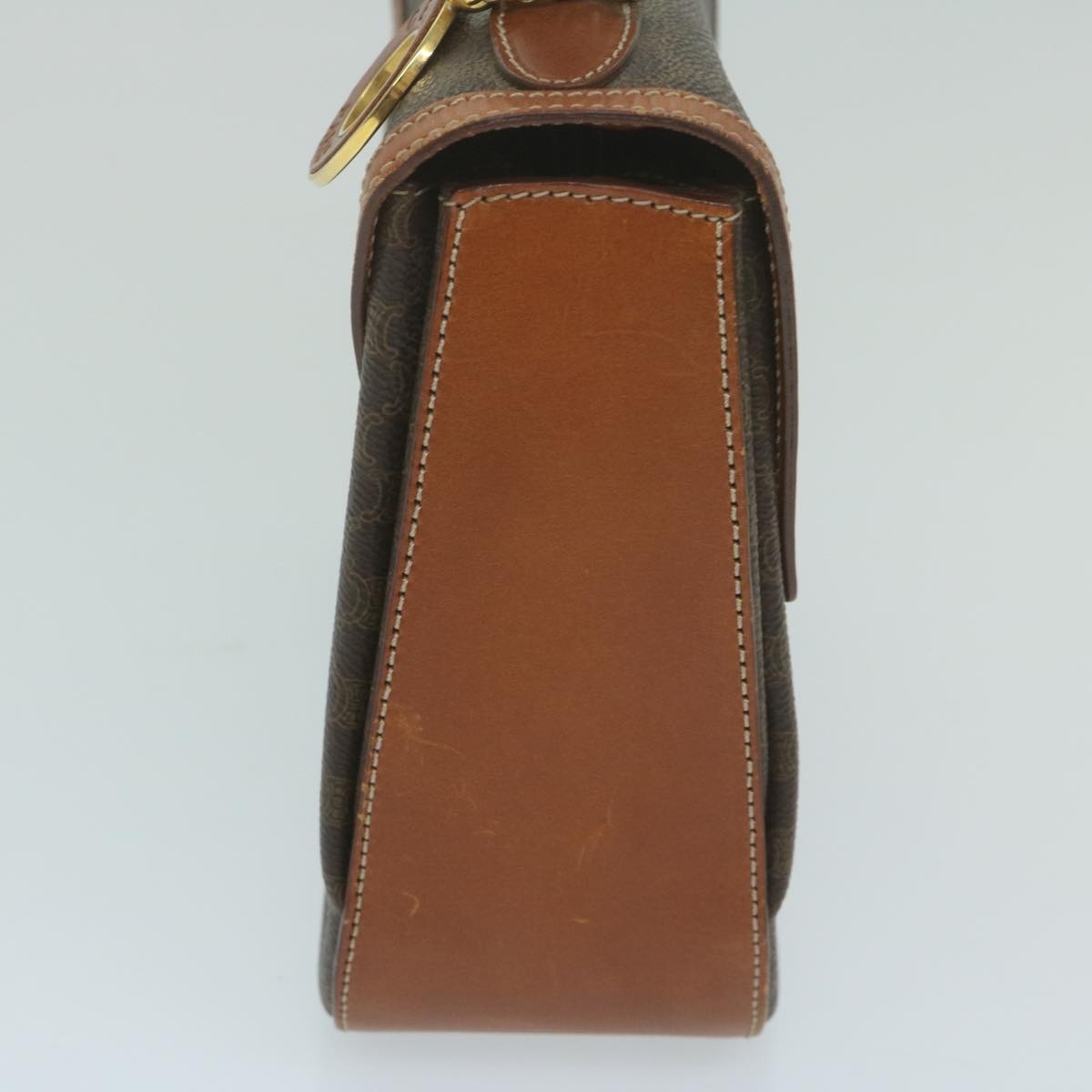 CELINE Macadam Canvas Hand Bag Pvc Leather Brown - 4