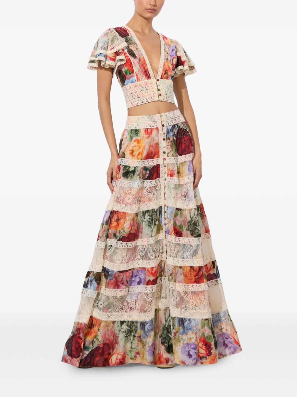 floral-print maxi skirt - 2