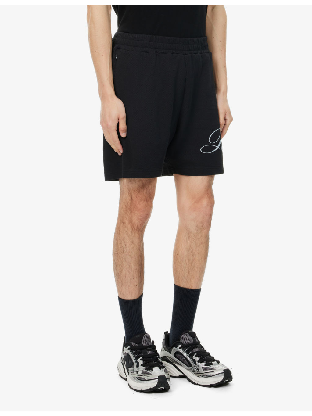 Owners Club Script two-slip-pockets regular-fit cotton-jersey shorts - 3
