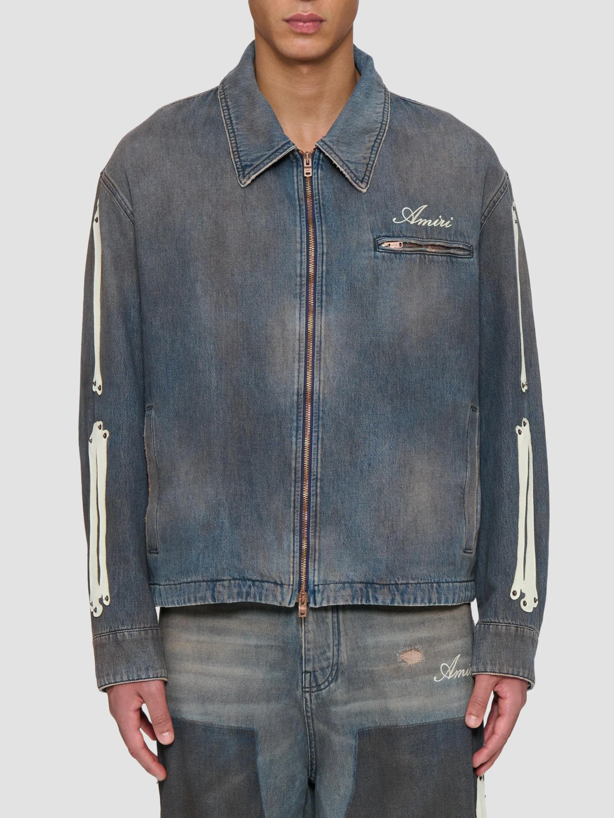 Men's Les Bones Denim Jacket - Dark Dust - 1