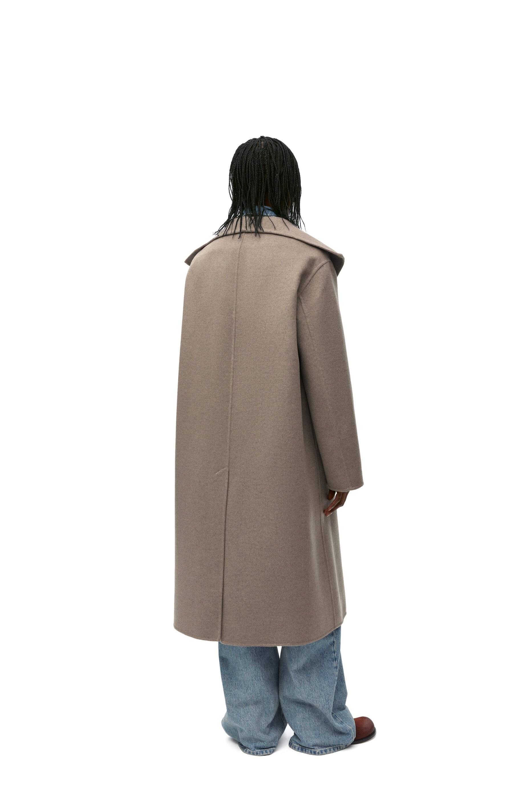 Belted coat in wool and cashmere - 4