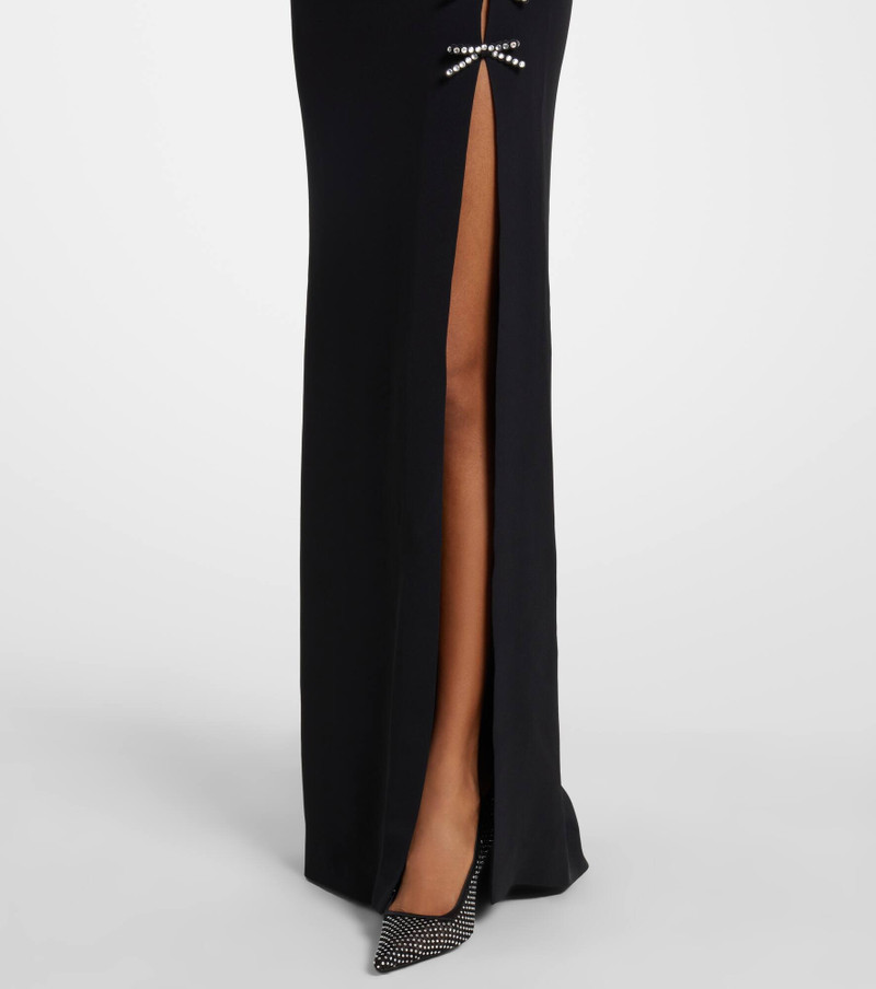 Embellished bow-detail cady gown 6
