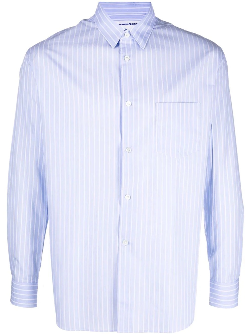 striped poplin shirt - 1