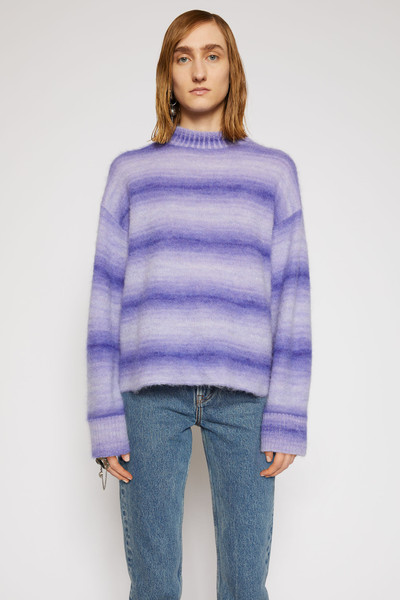 Acne Studios Ombre stripe sweater electric purple outlook