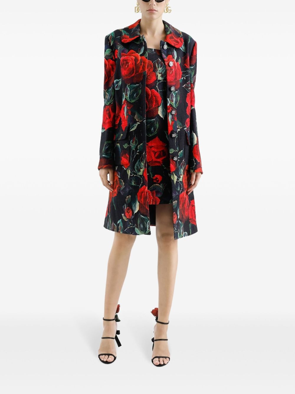 floral-print coat - 2