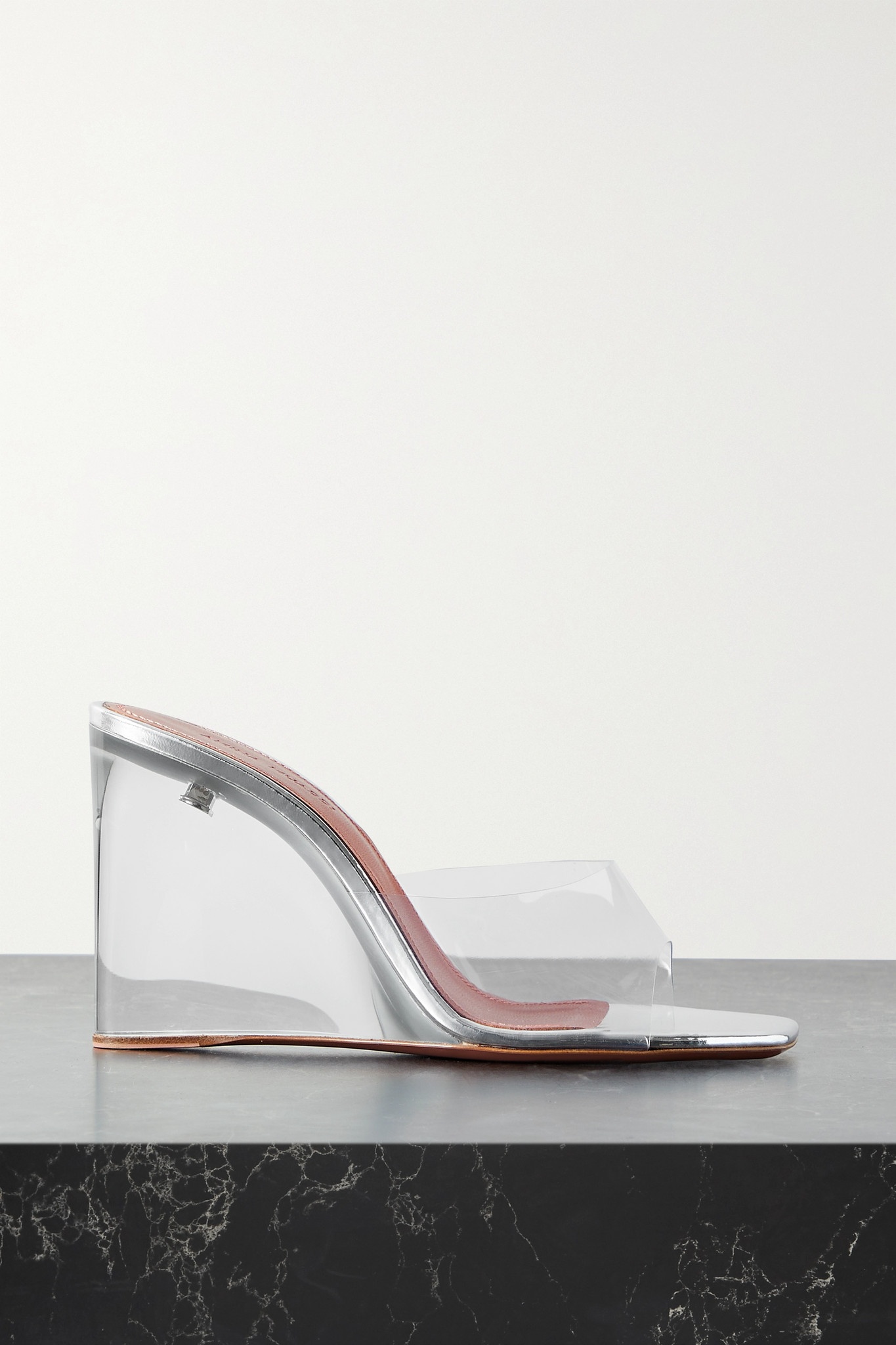 Lupita Glass PVC wedge mules - 1