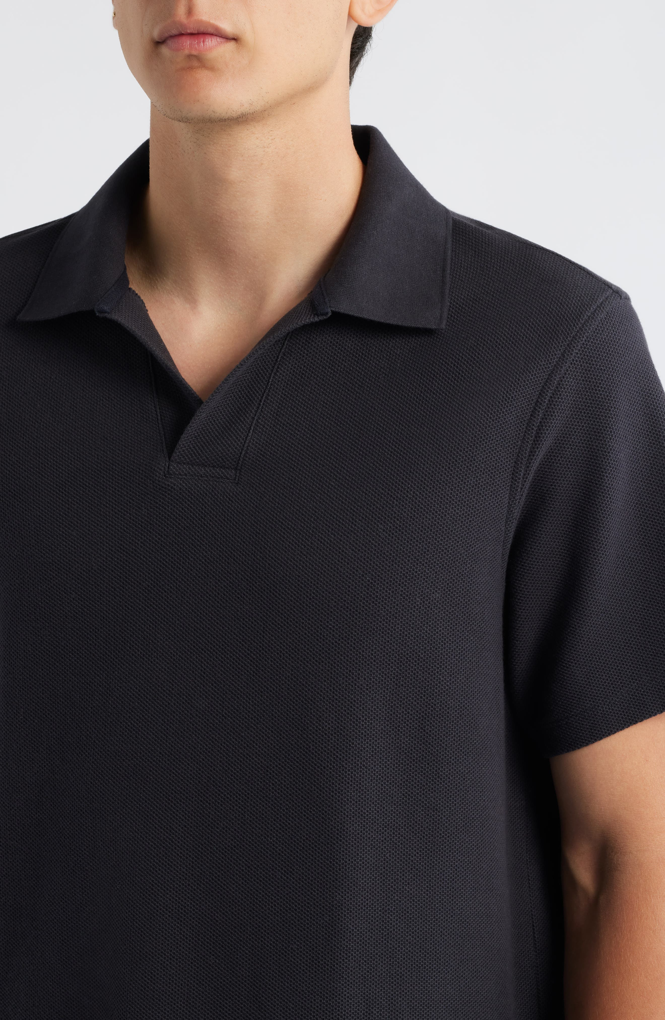 FRAME Jacquard Polo in Charcoal at Nordstrom - 4