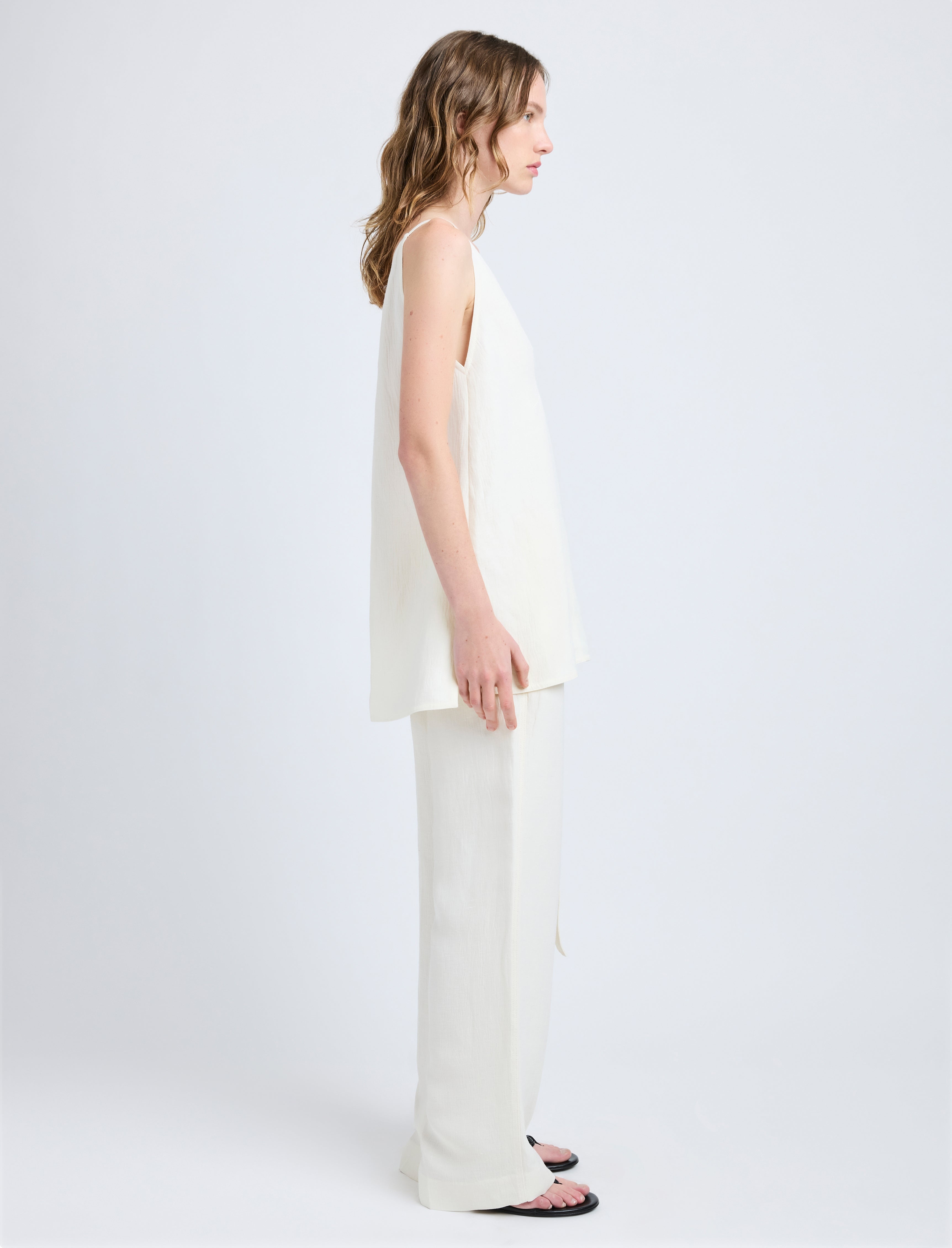 Maggi Pant in Cotton Viscose Linen - 3