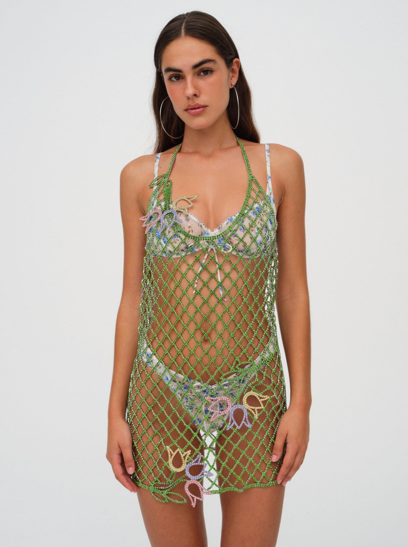 Tulip Grid Rhinestone Dress 4