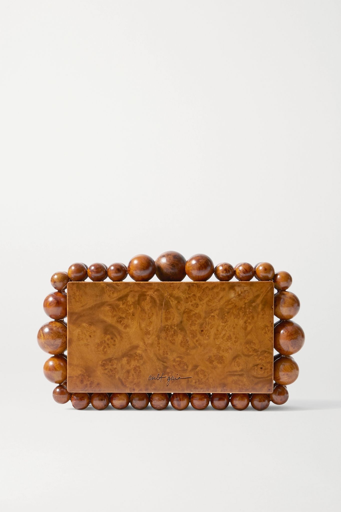 Eos beaded wood clutch - 1