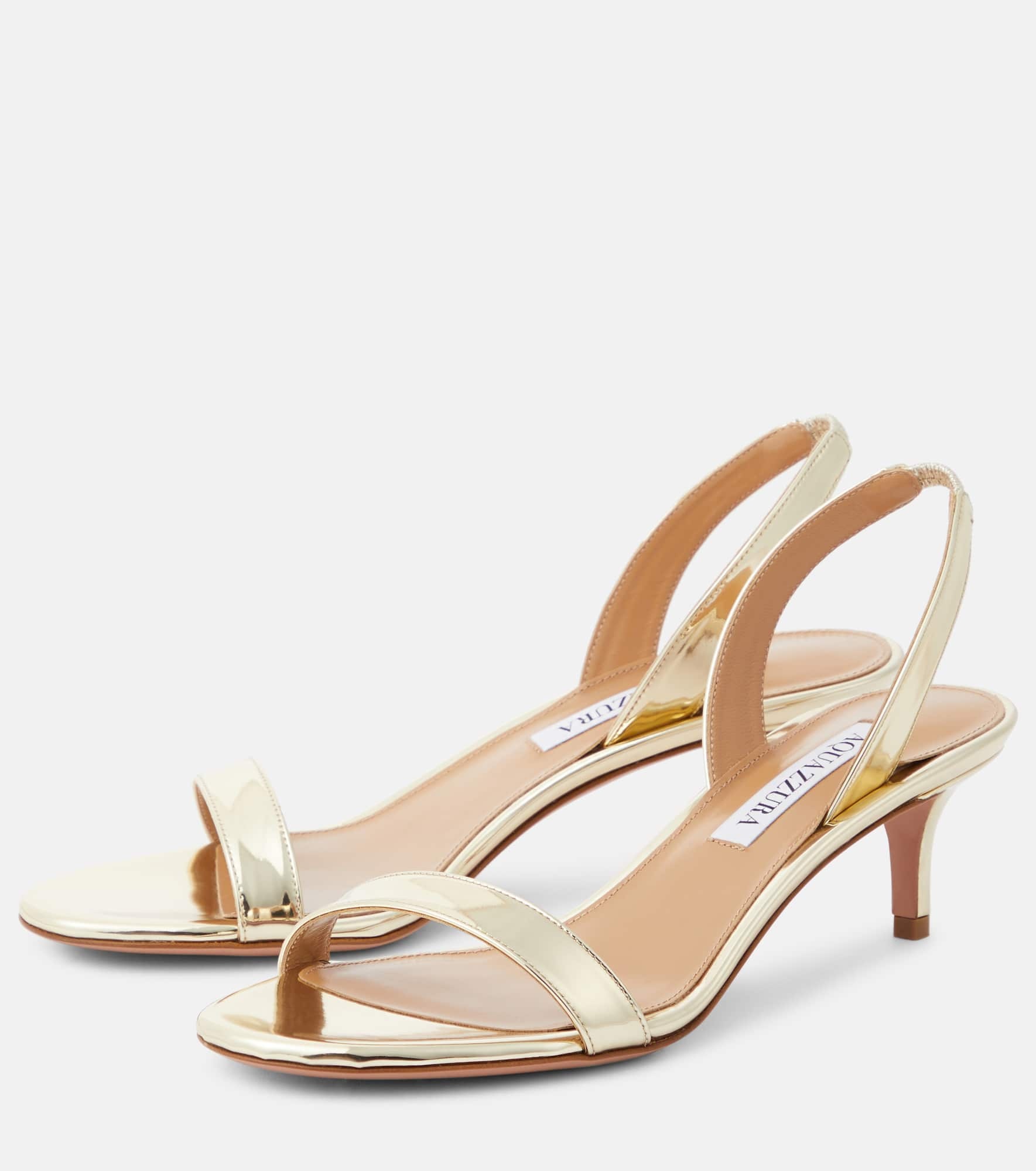 So Nude 50 mirrored faux leather sandals - 4