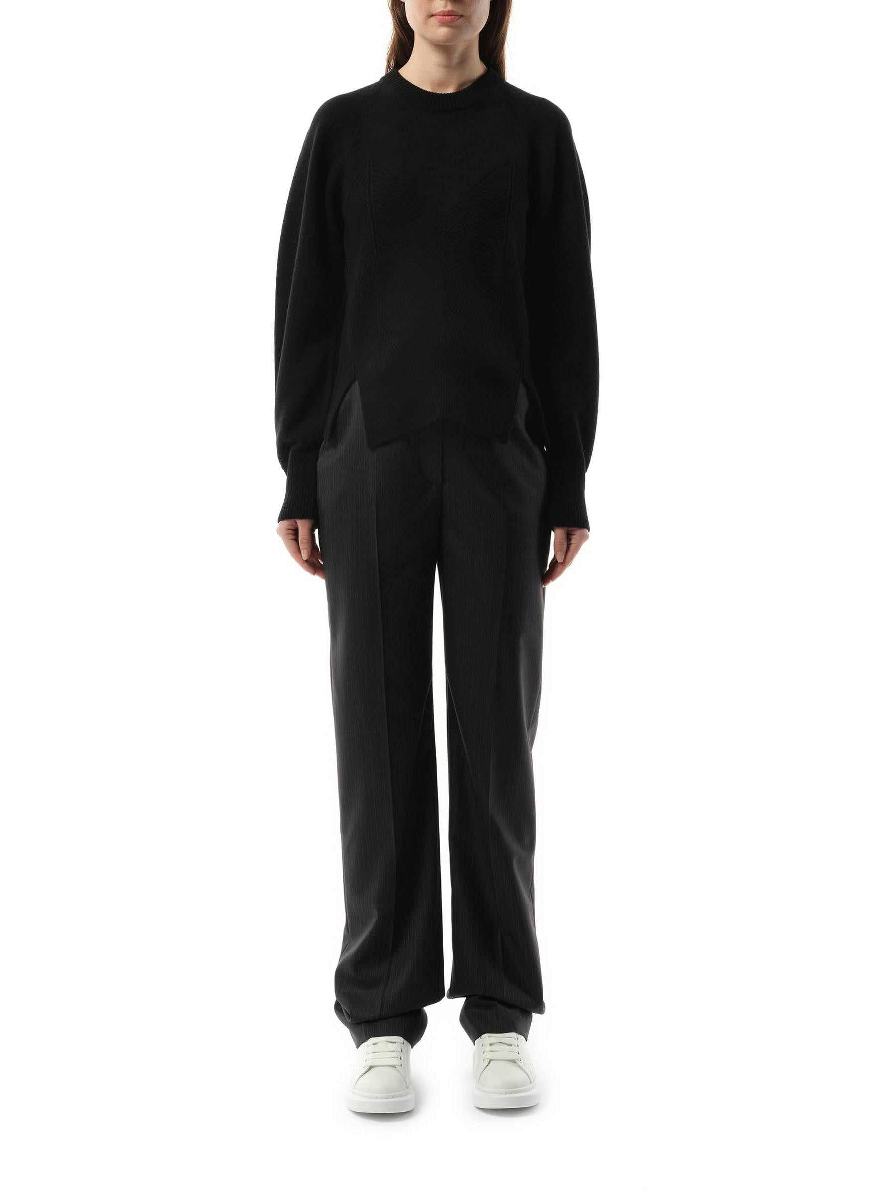 Chevron Corset Jumper in Black - 4