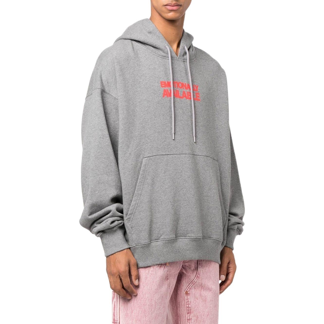 Off-White Slogan Print Hoodie 'Grey' OMBB085F22FLE0070825 - 4