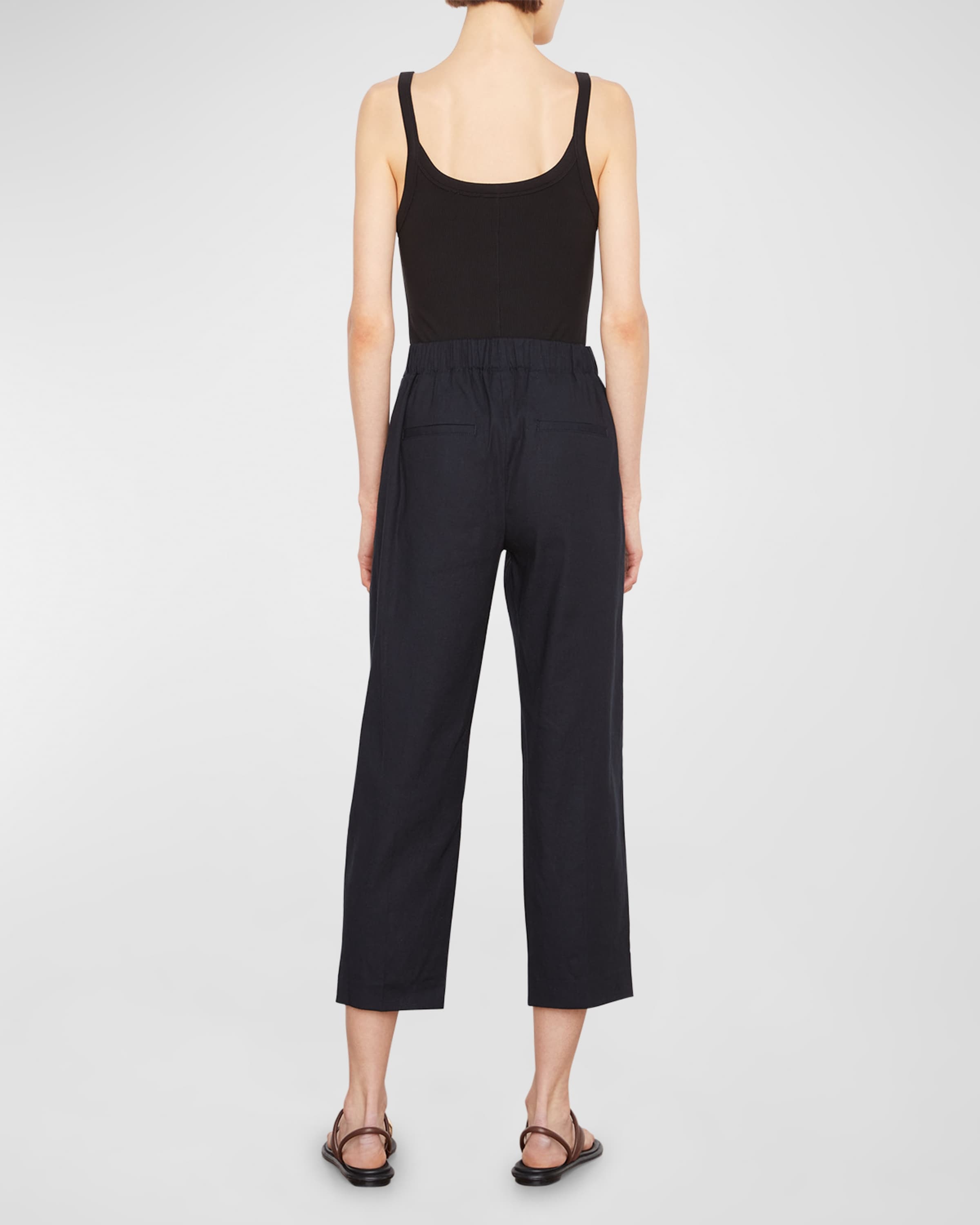 Mid-Rise Tapered Pull-On Pants - 2