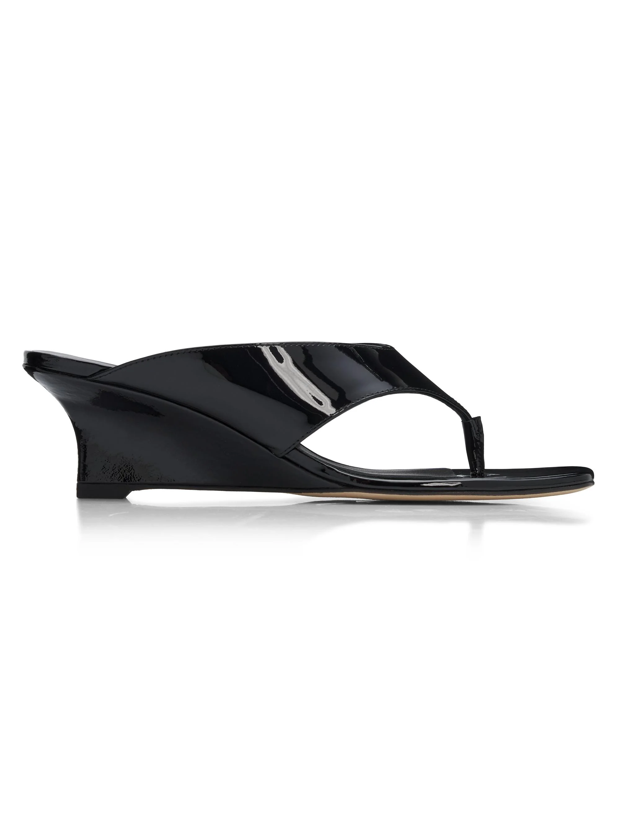 Women's Vinnie 50MM Leather Sandals - Black - 1