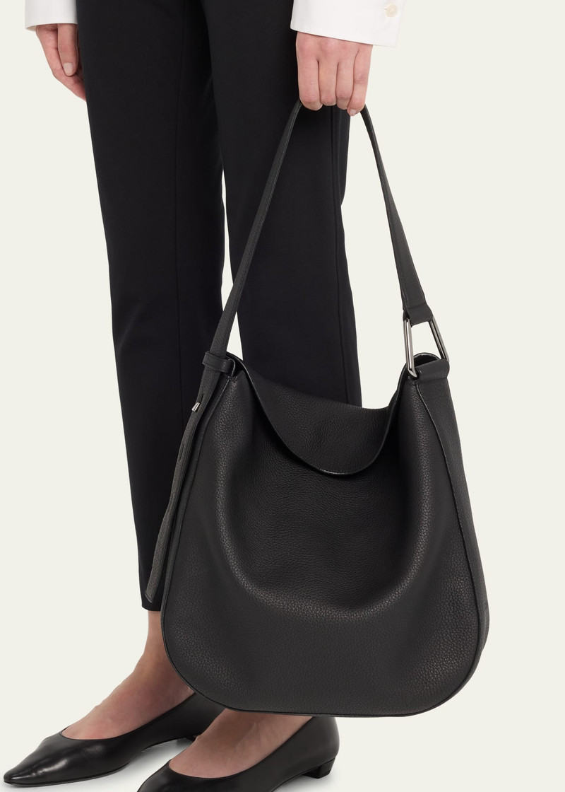AKRIS Anna Medium Leather Hobo Bag outlook