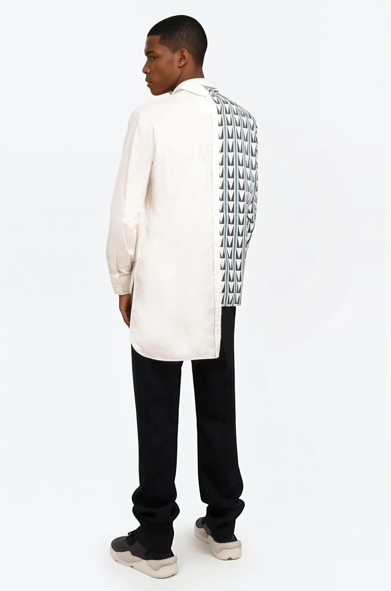 ART DECO TRIANGLE ASYMMETRIC SHIRT | DARK SARCELLE - 3