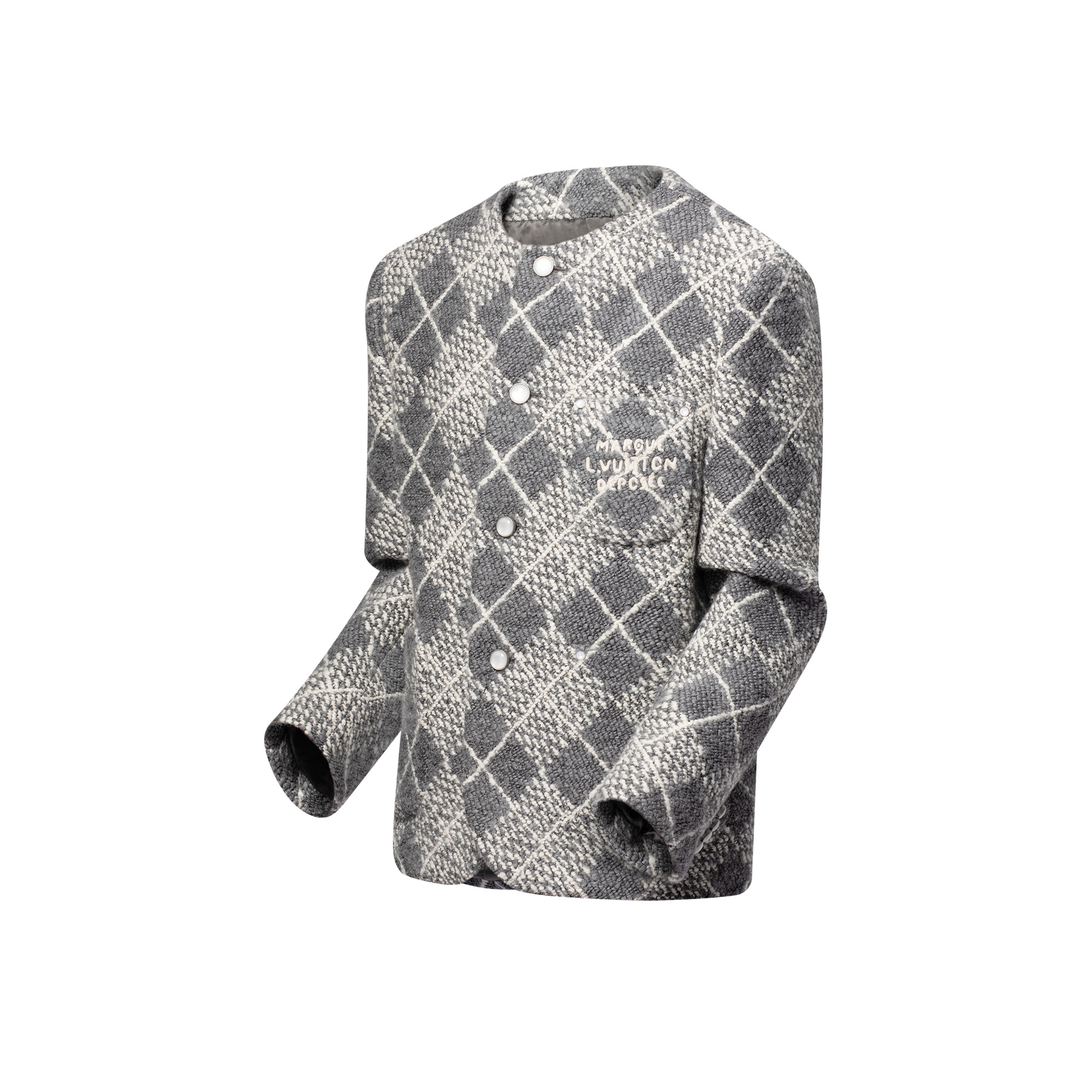 Chic Collarless Wool Jacket - 2