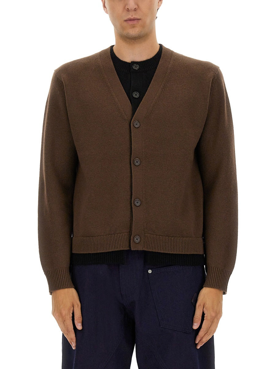 Contrasting Layered Cardigan - 1