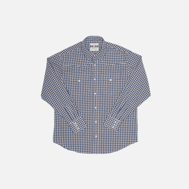 Sigge Gingham Cowboy Shirt Indigo - 6