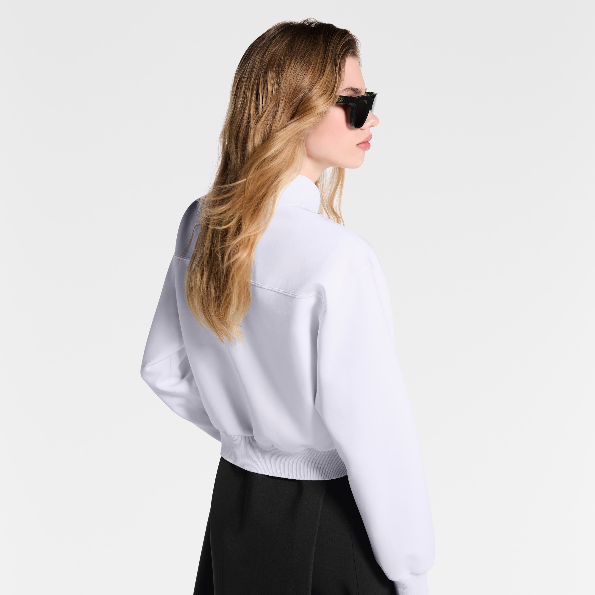 Cropped Technical Jersey Bomber Jacket - 7