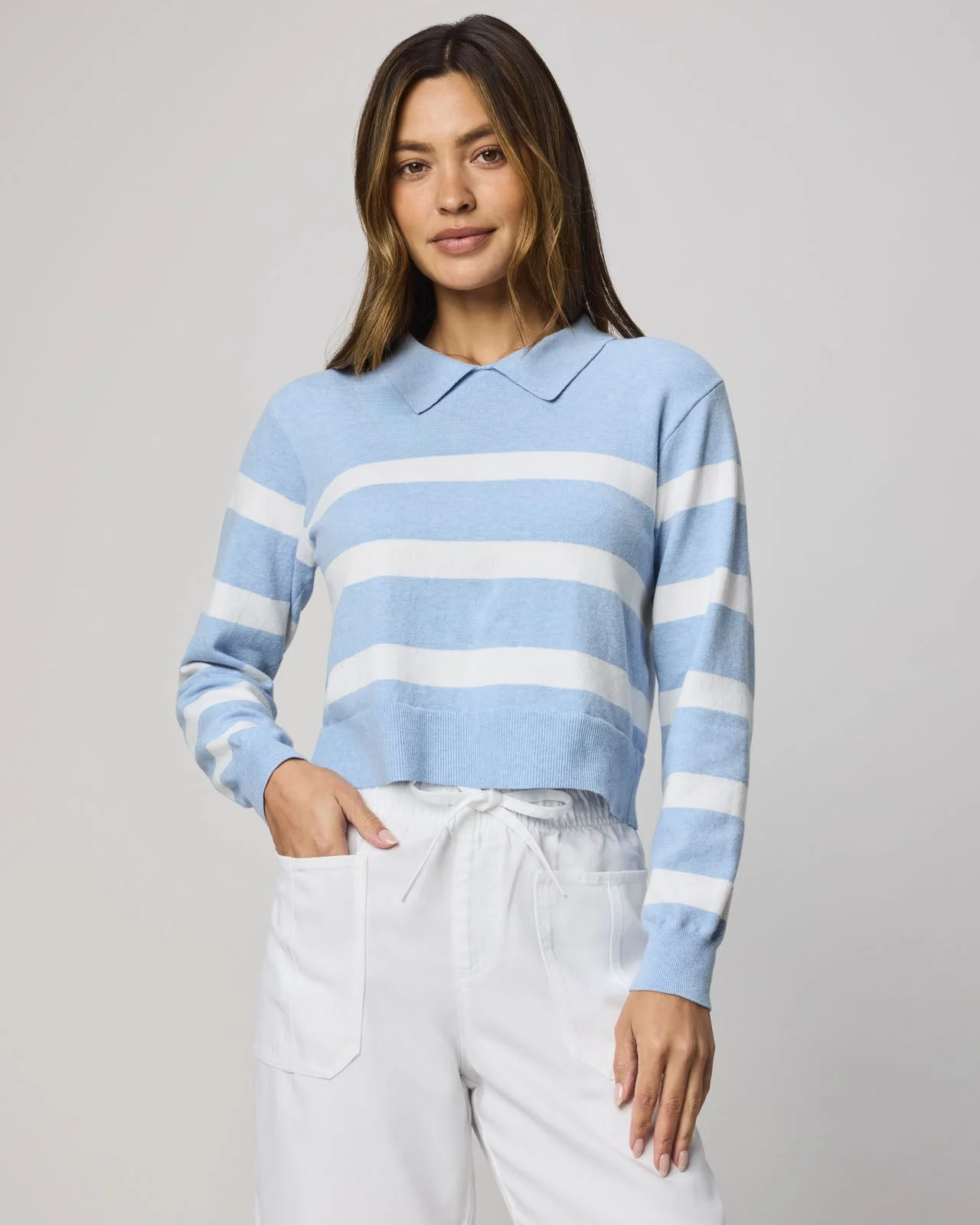Phoebe Polo Stripe Sweater - 1