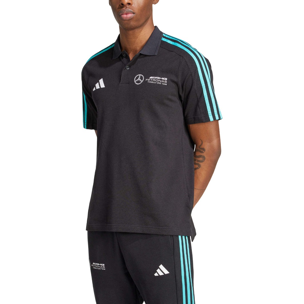 adidas Mercedes AMG Petronas Formula One Team DNA Polo Shirt 'Black' JV5430 - 2