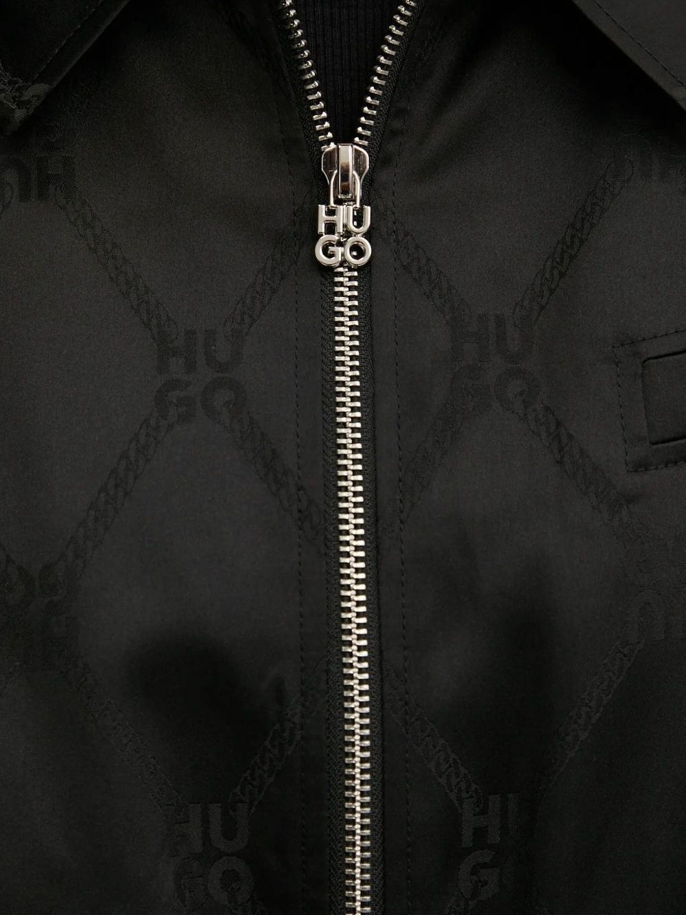 monogram-pattern zip-up jacket - 4