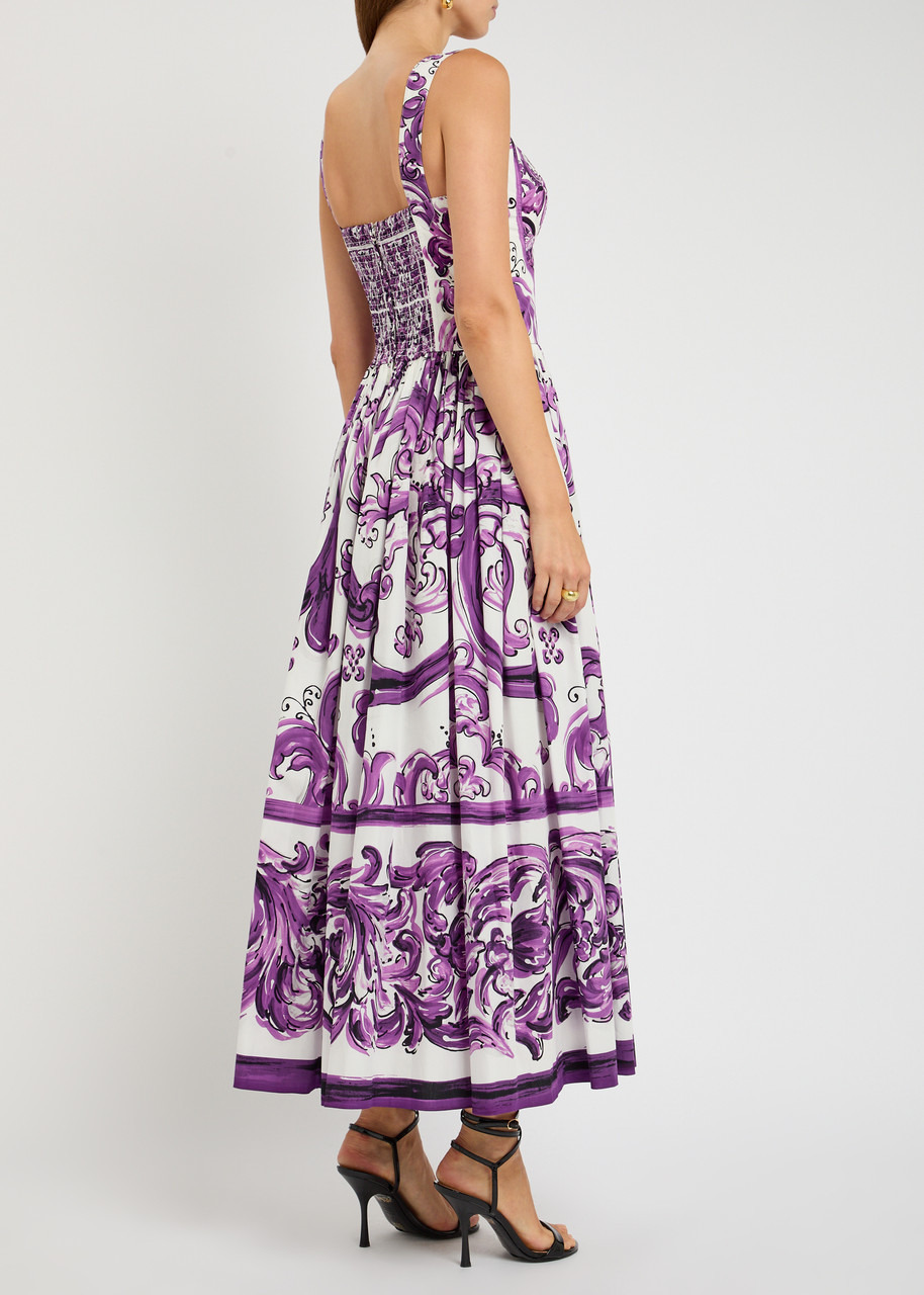 Dolce & Gabbana Printed Cotton-poplin Maxi Dress - 3