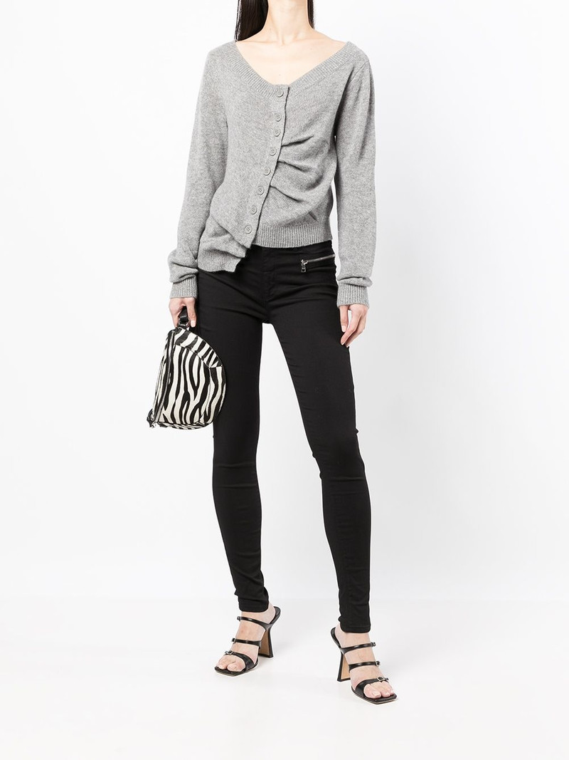 RTA asymmetric button-down cashmere cardigan outlook