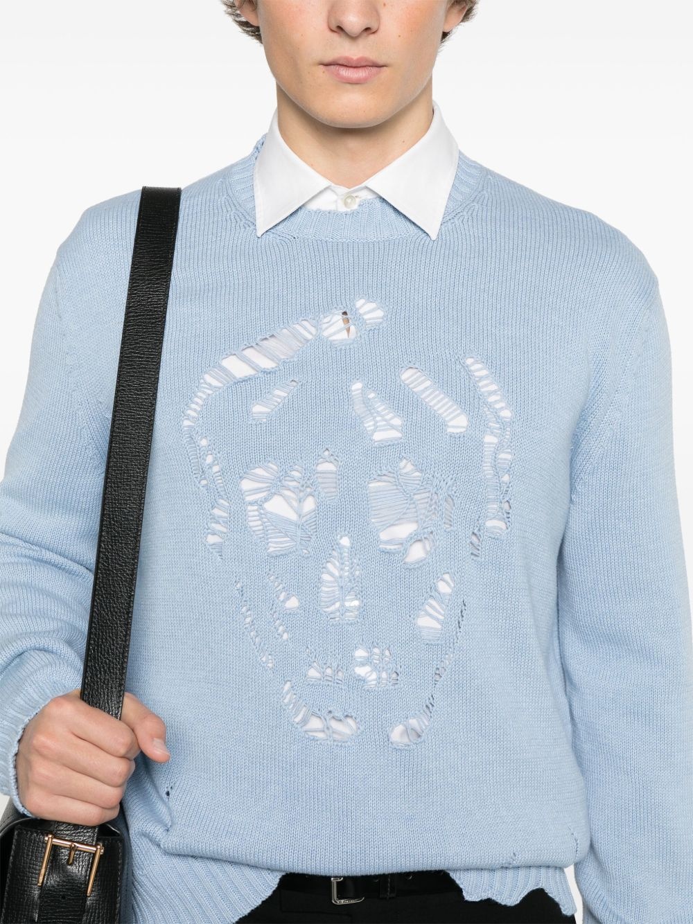 distressed skull sweater - 5