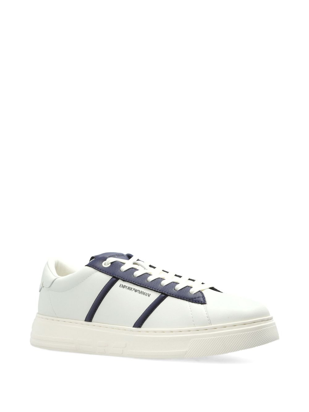 leather panelled sneakers - 2