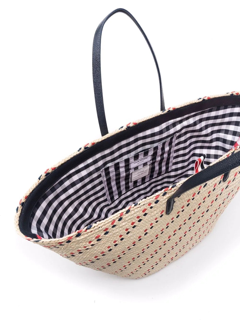 RWB-stripe embroidered tote bag - 5