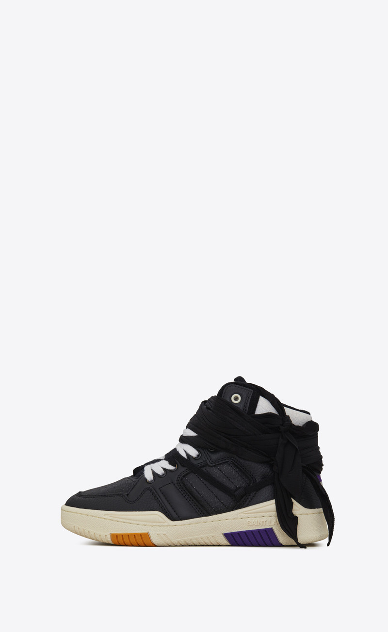 smith sneakers in grained leather 4