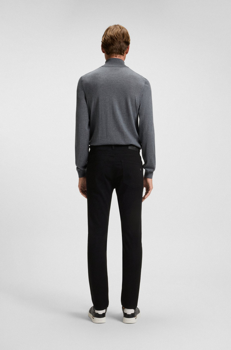 DELAWARE SLIM-FIT JEANS IN BLACK-BLACK ITALIAN DENIM 4