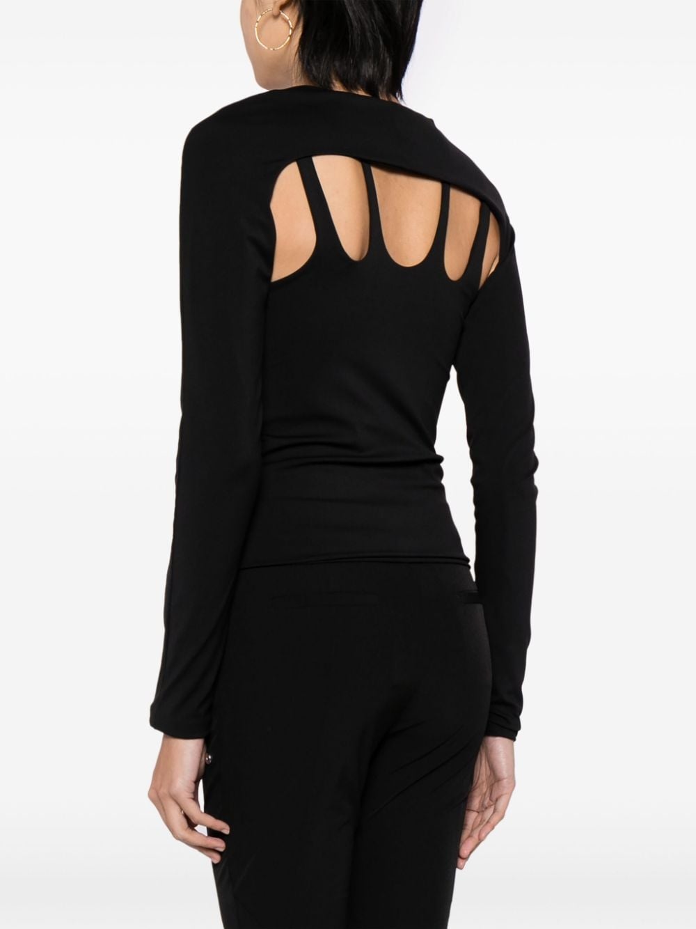 cut-out long-sleeve top - 4