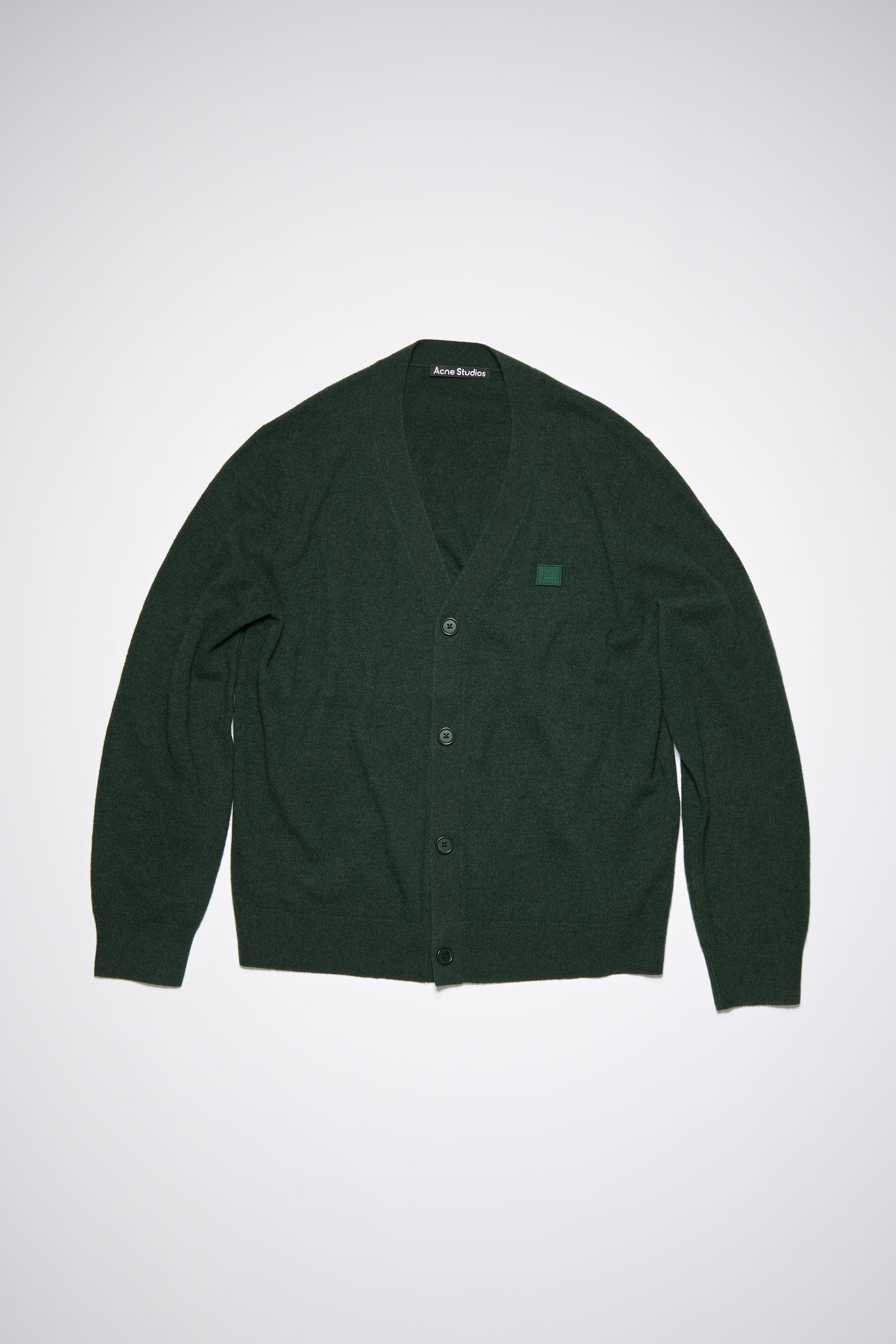 Wool cardigan - Bottle green - 1