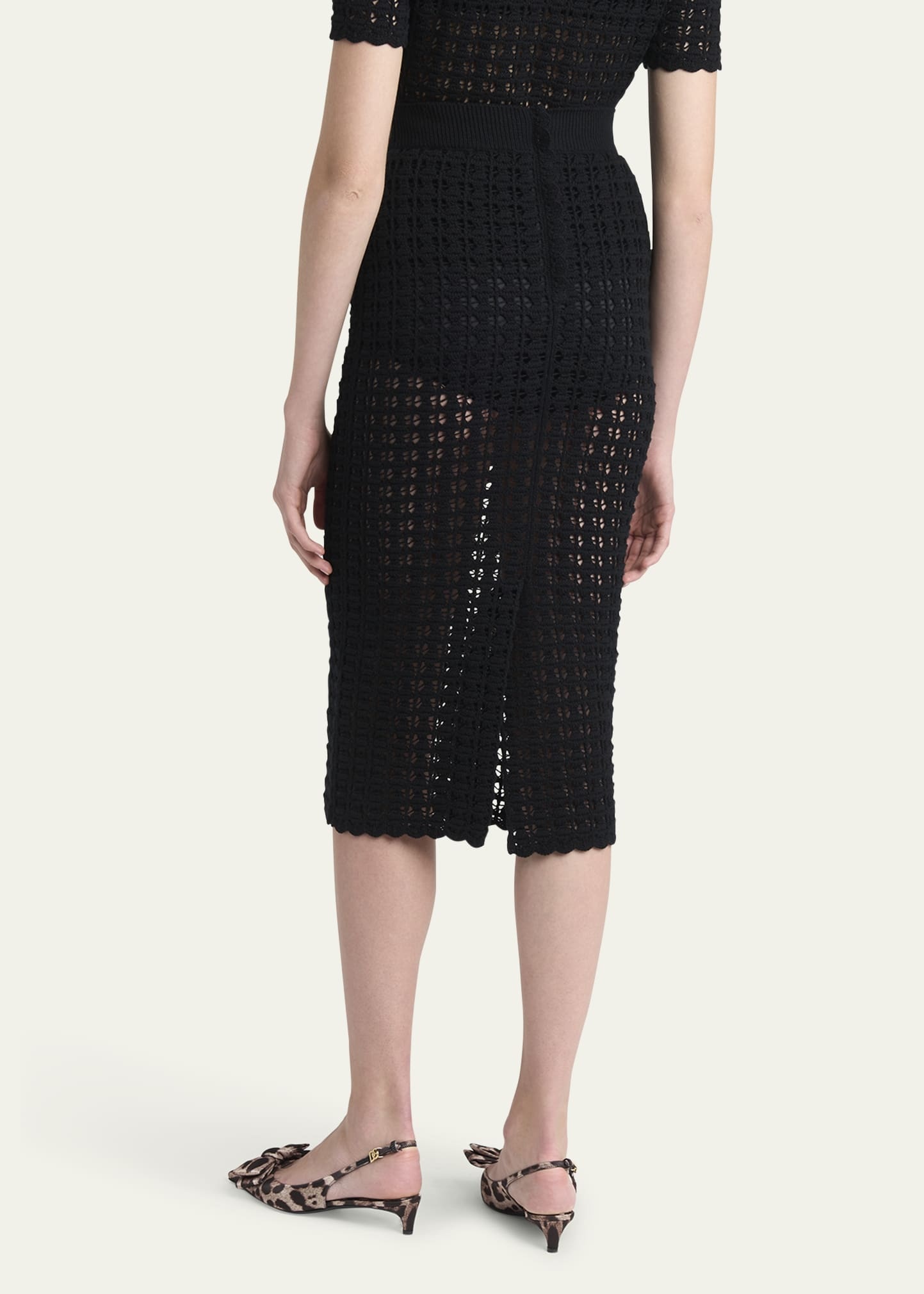 Crochet Pencil Midi Skirt - 3