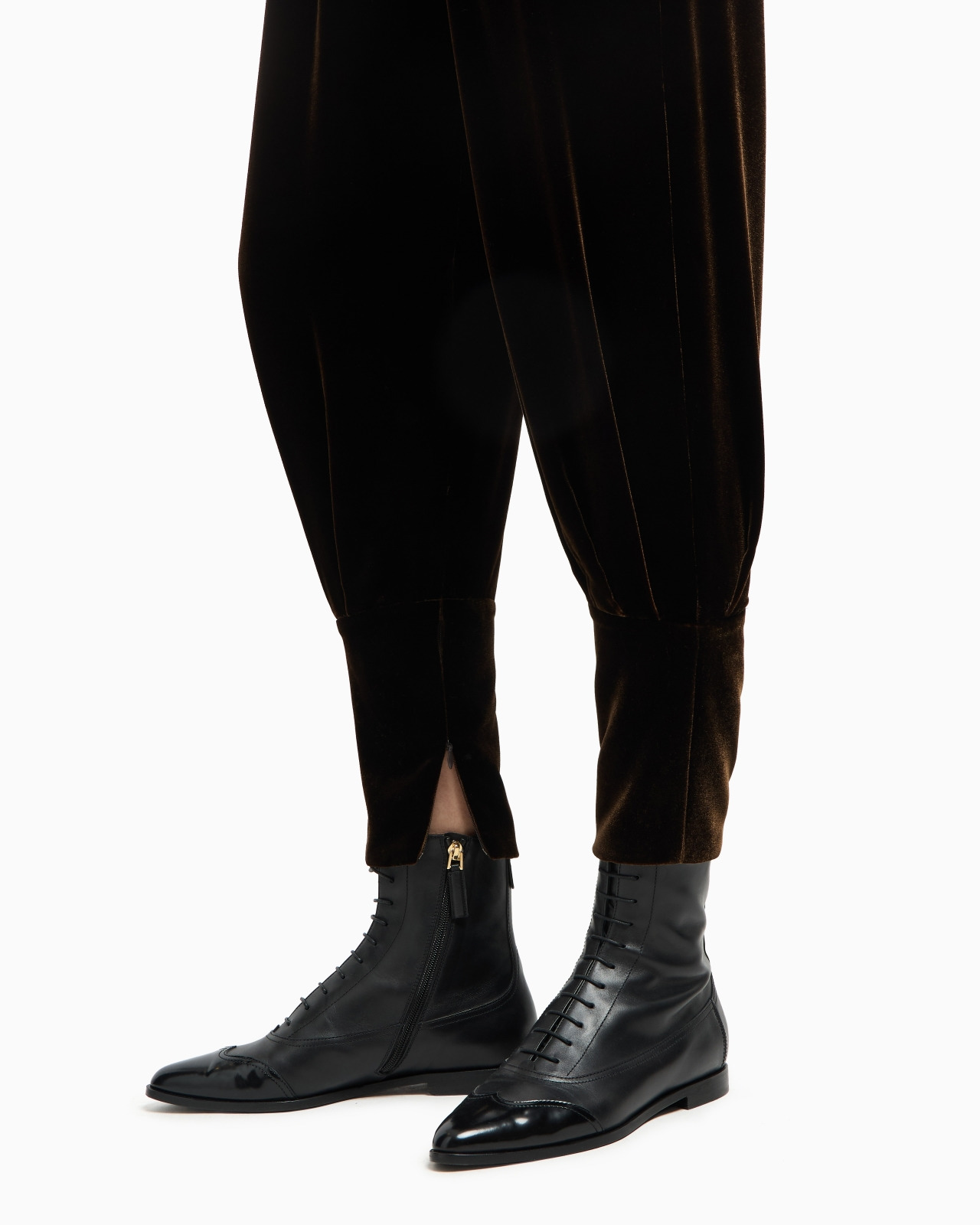 VELVET TROUSERS WITH DARTS - 5
