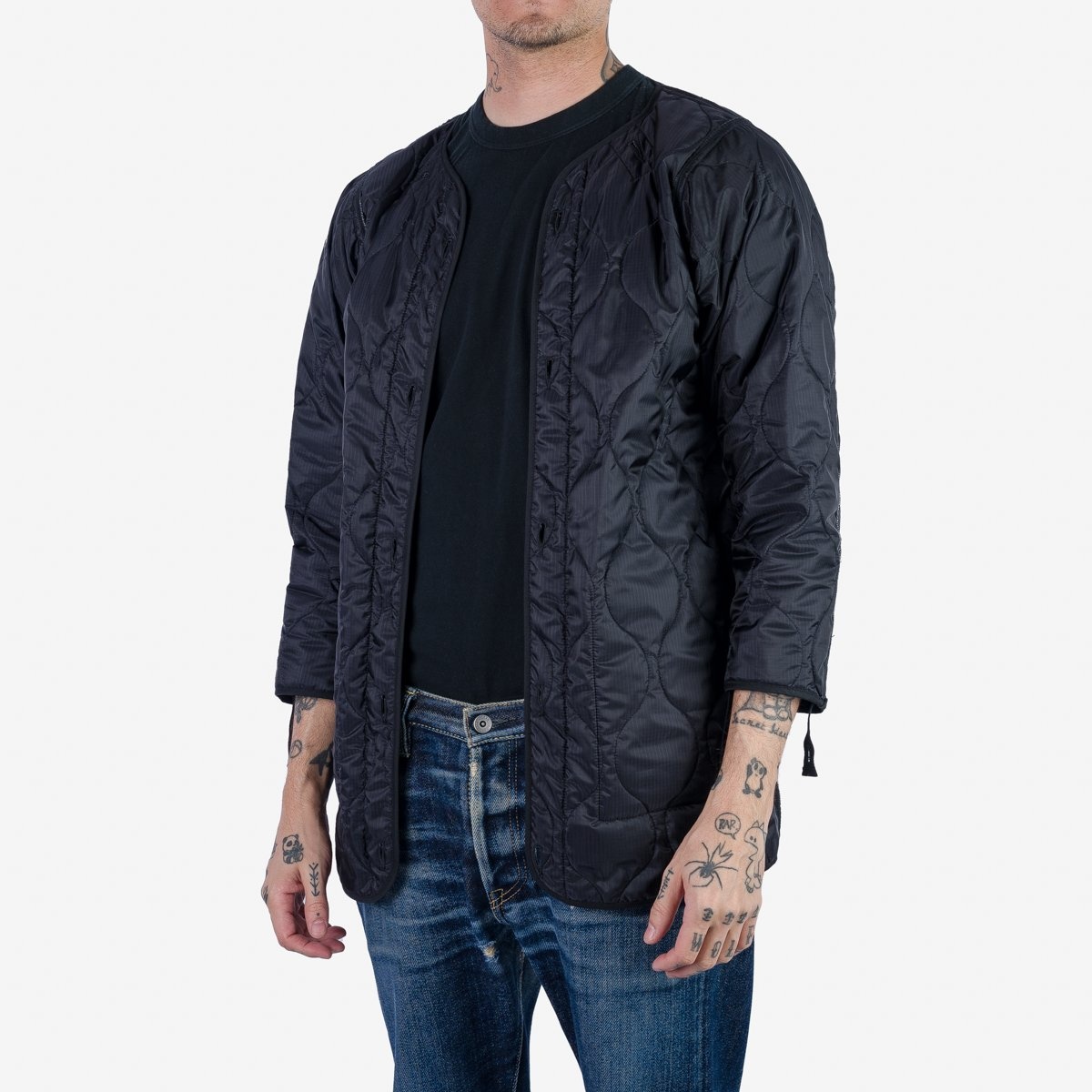 IHM-38-BLK 5oz Quilted Lining M-51 Type Field Coat - Black - 6