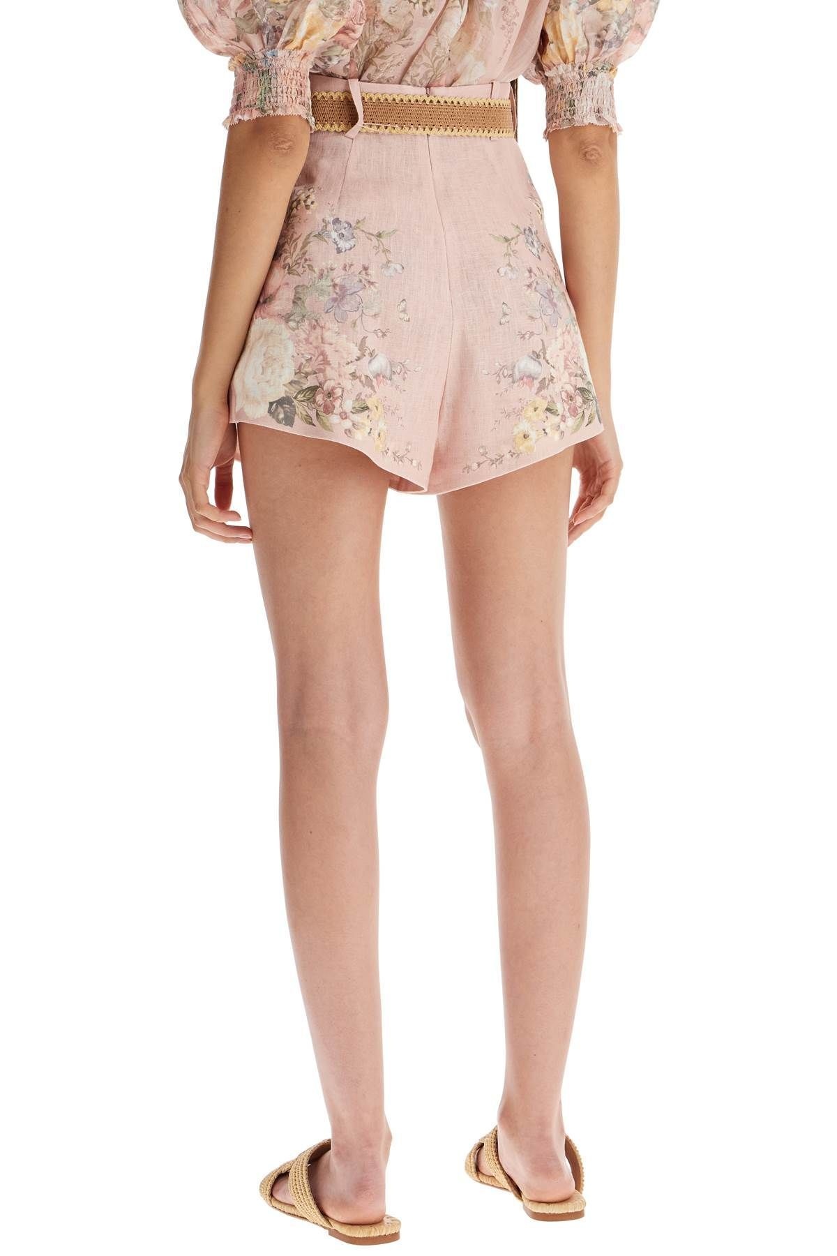 FLORAL LINEN WAVERLY SHORTS - 4