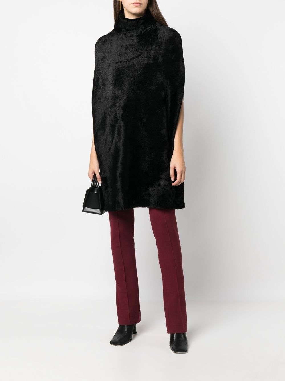 roll-neck draped jumper - 2