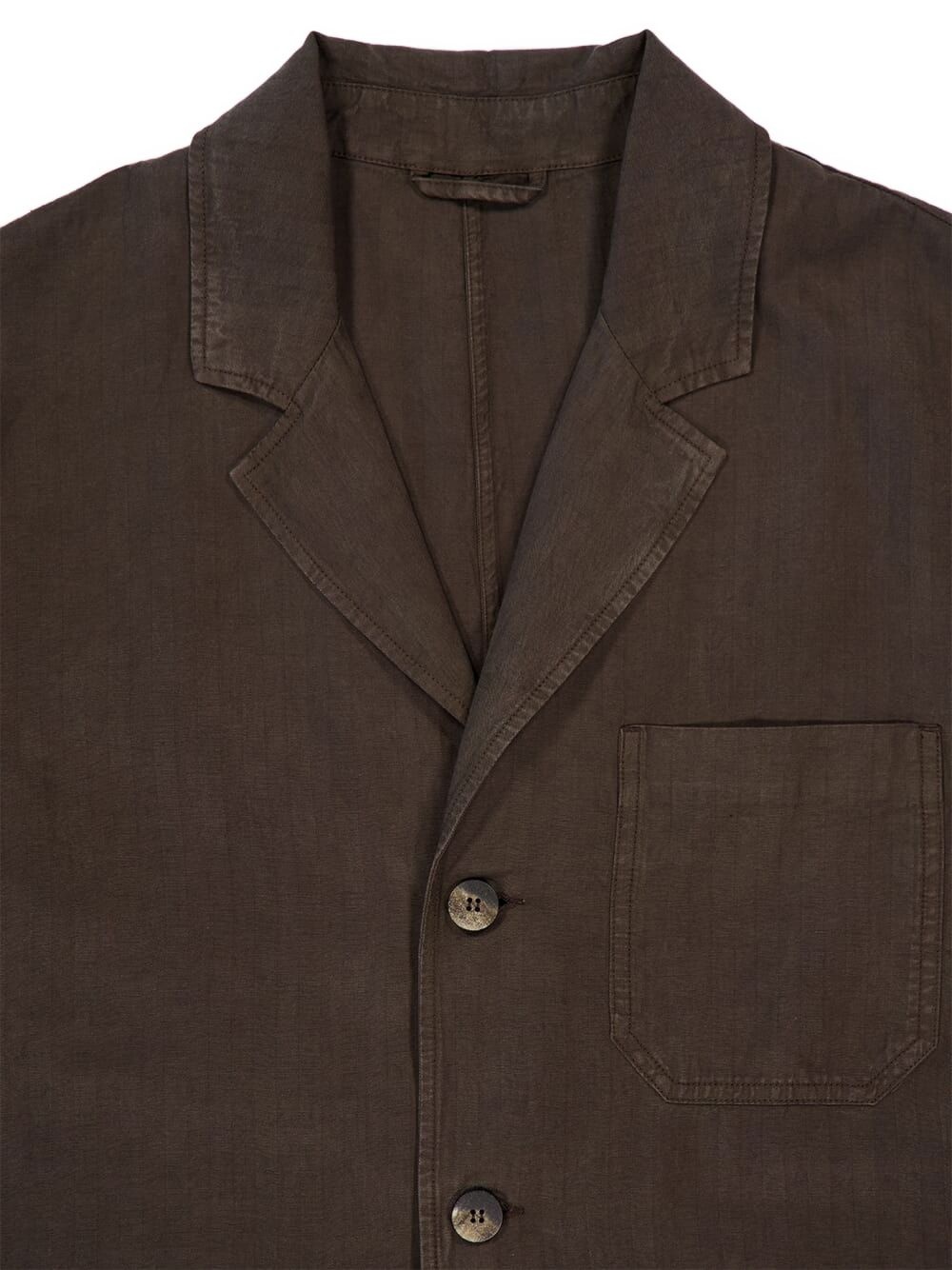three-button linen blazer - 3