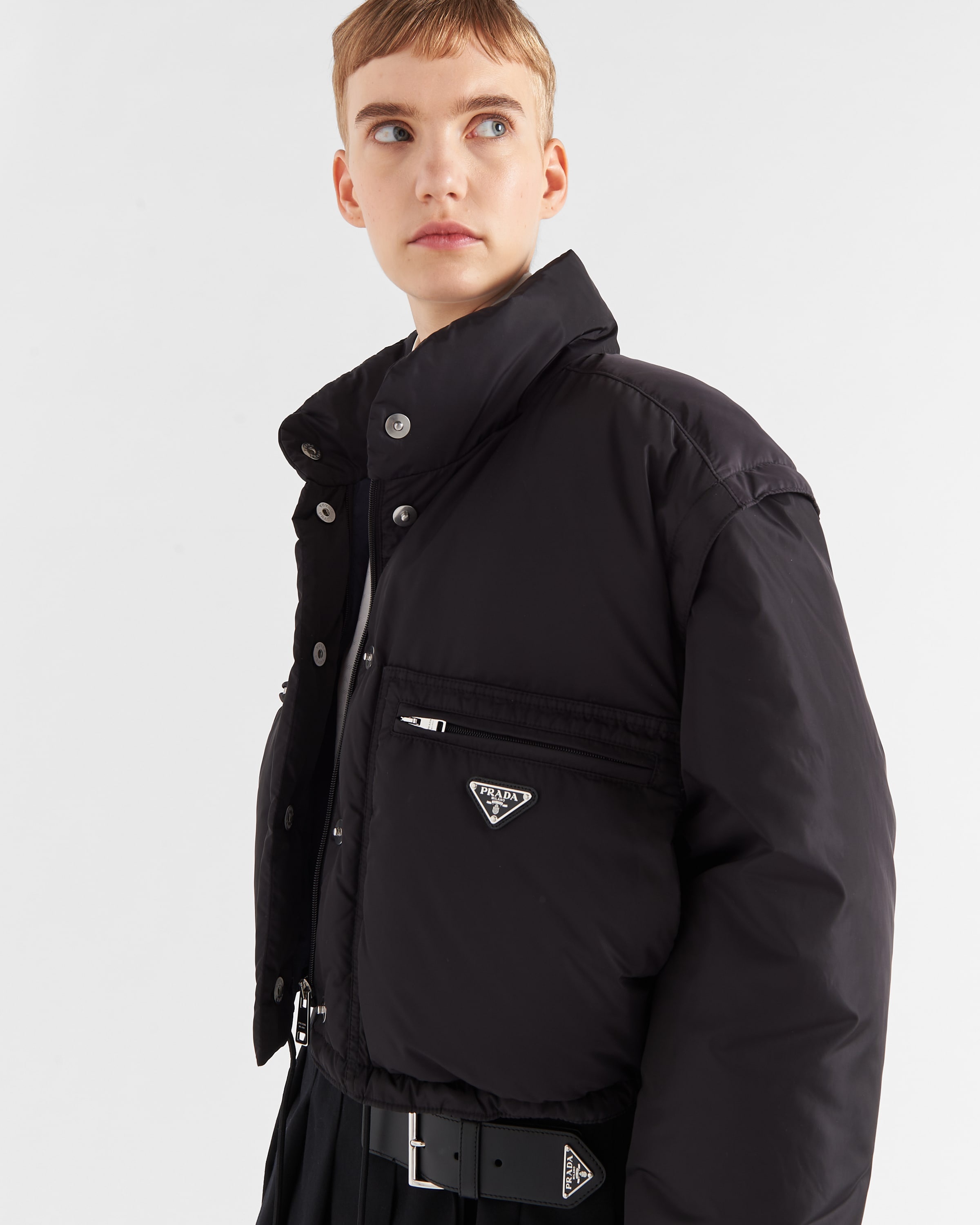 Prada Cropped Re-Nylon down jacket | REVERSIBLE