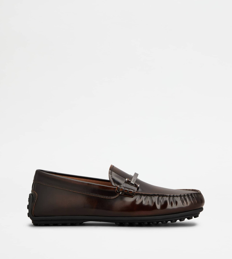 CITY GOMMINO DRIVING SHOES IN LEATHER - BROWN 1