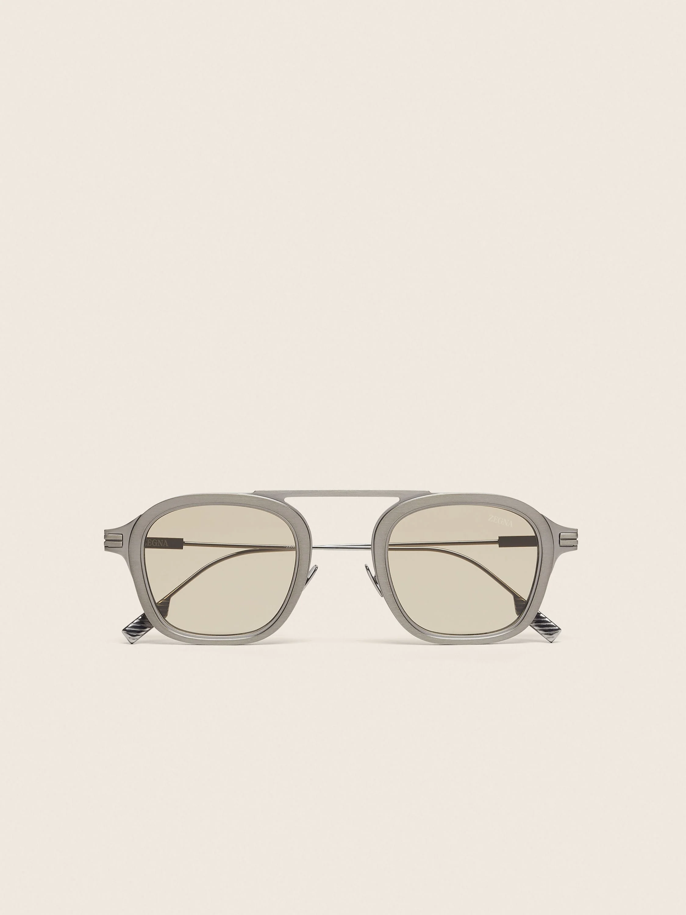 KHAKI GREEN HAVANA ORIZZONTE I ACETATE AND METAL SUNGLASSES - 1