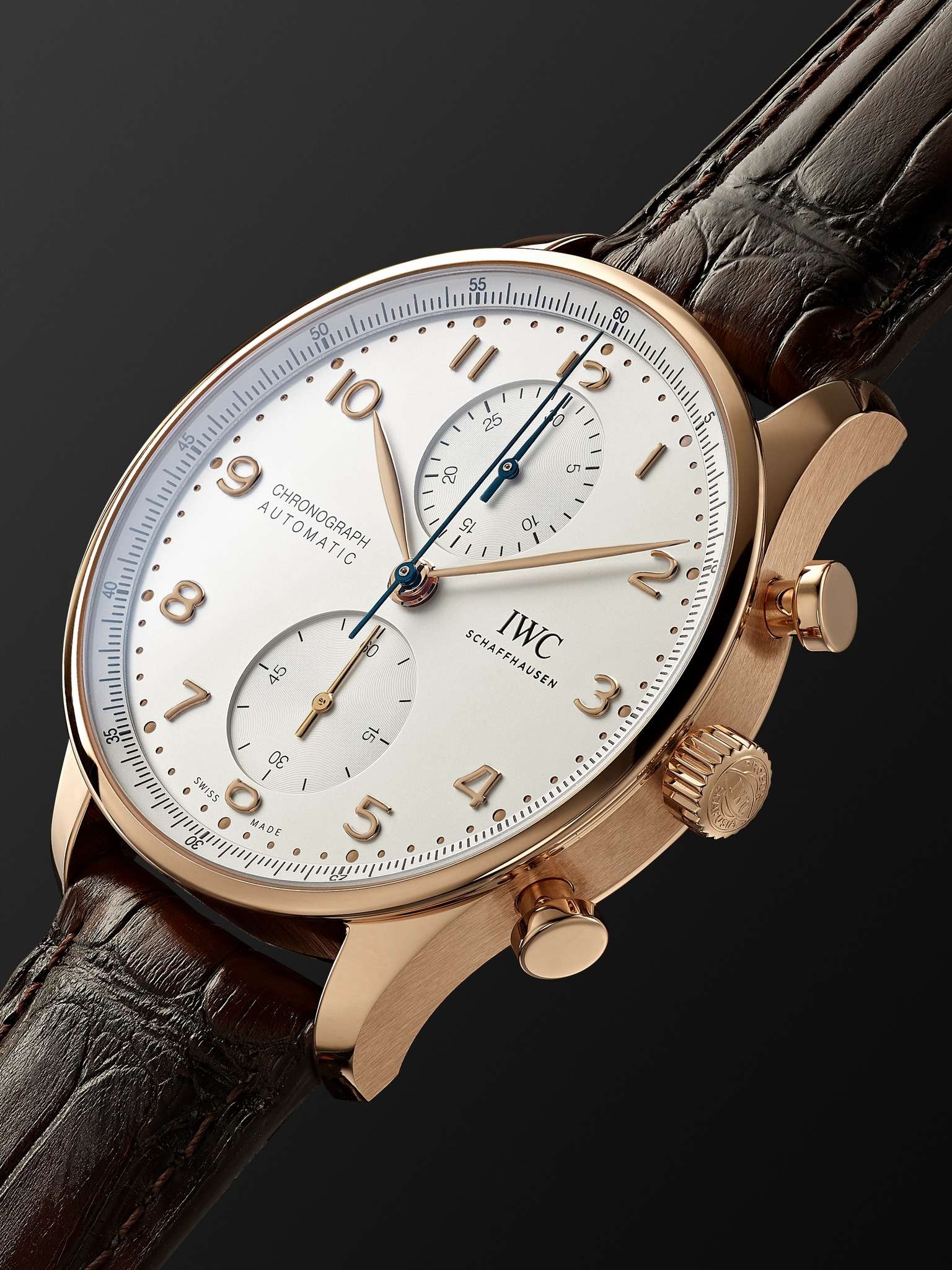 Portugieser Automatic Chronograph 41mm 18-Karat Red Gold and Alligator Watch, Ref. No. IW371611 - 4