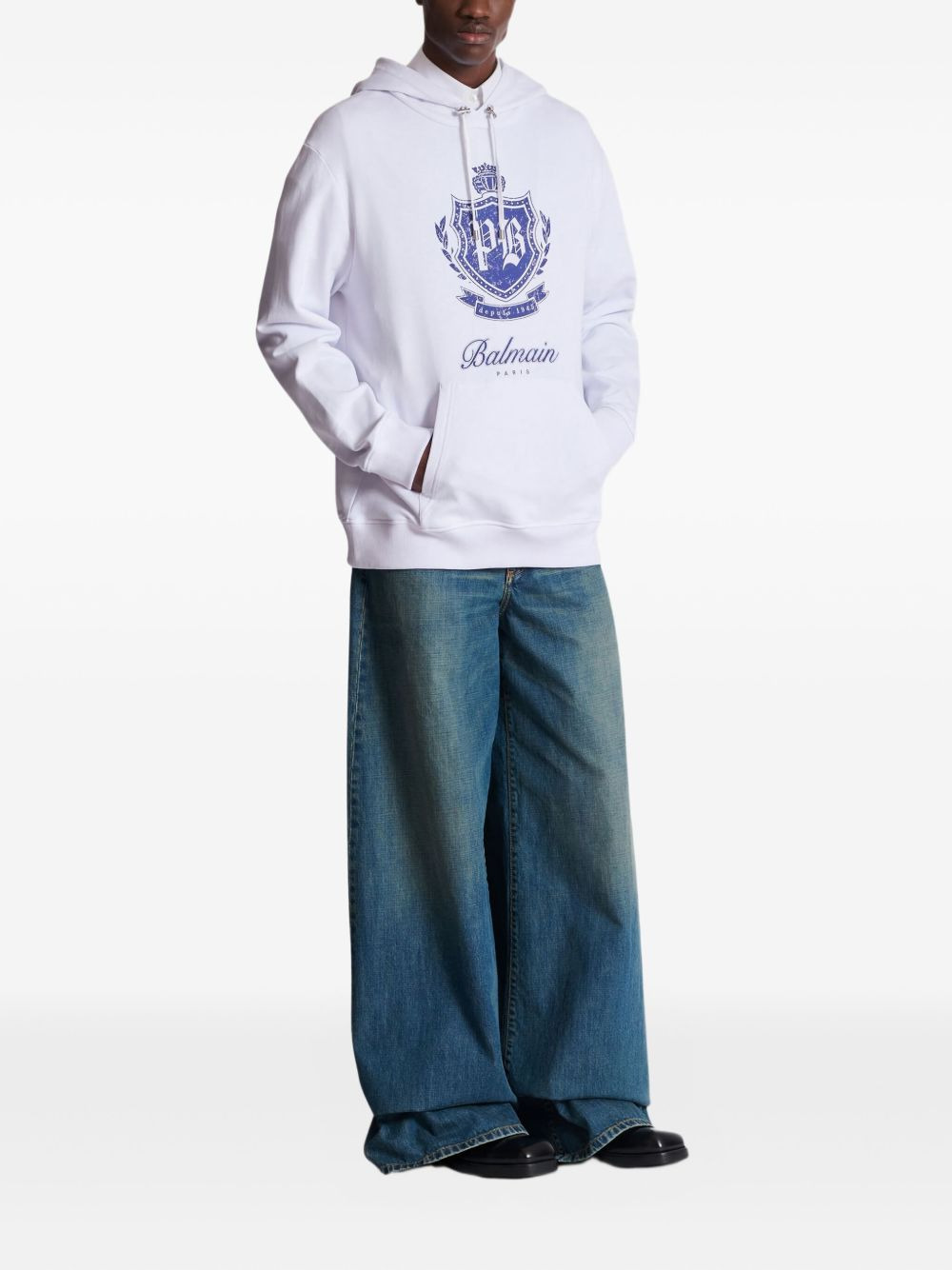 College Emblem print hoodie - 3