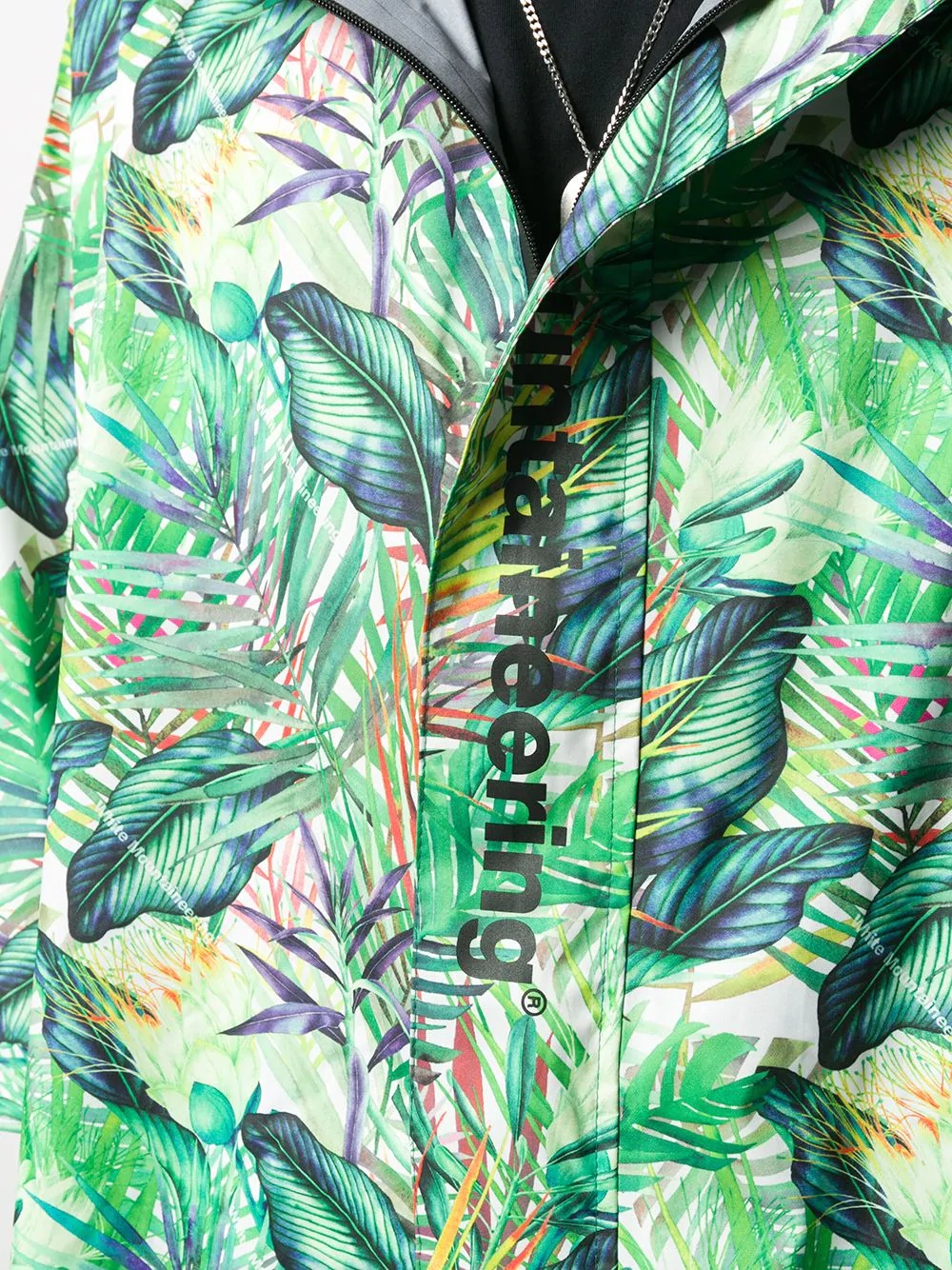 botanical print raincoat - 5