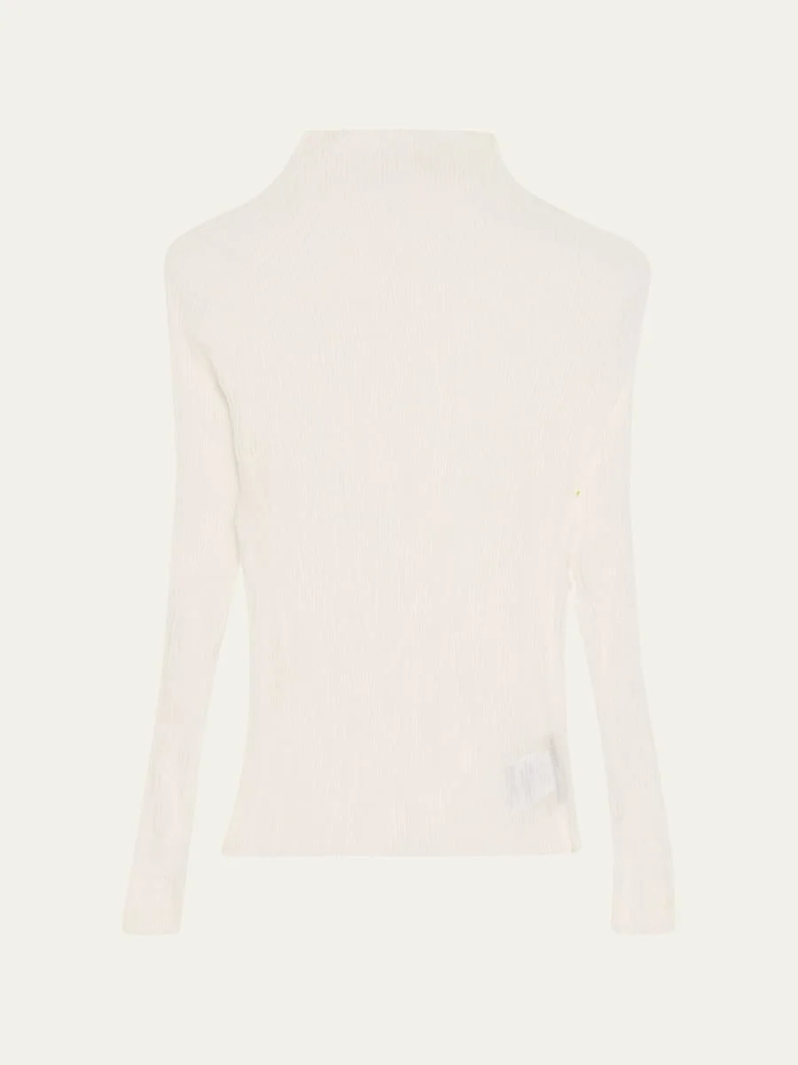 Chiffon Twist Long-Sleeve Top - 1